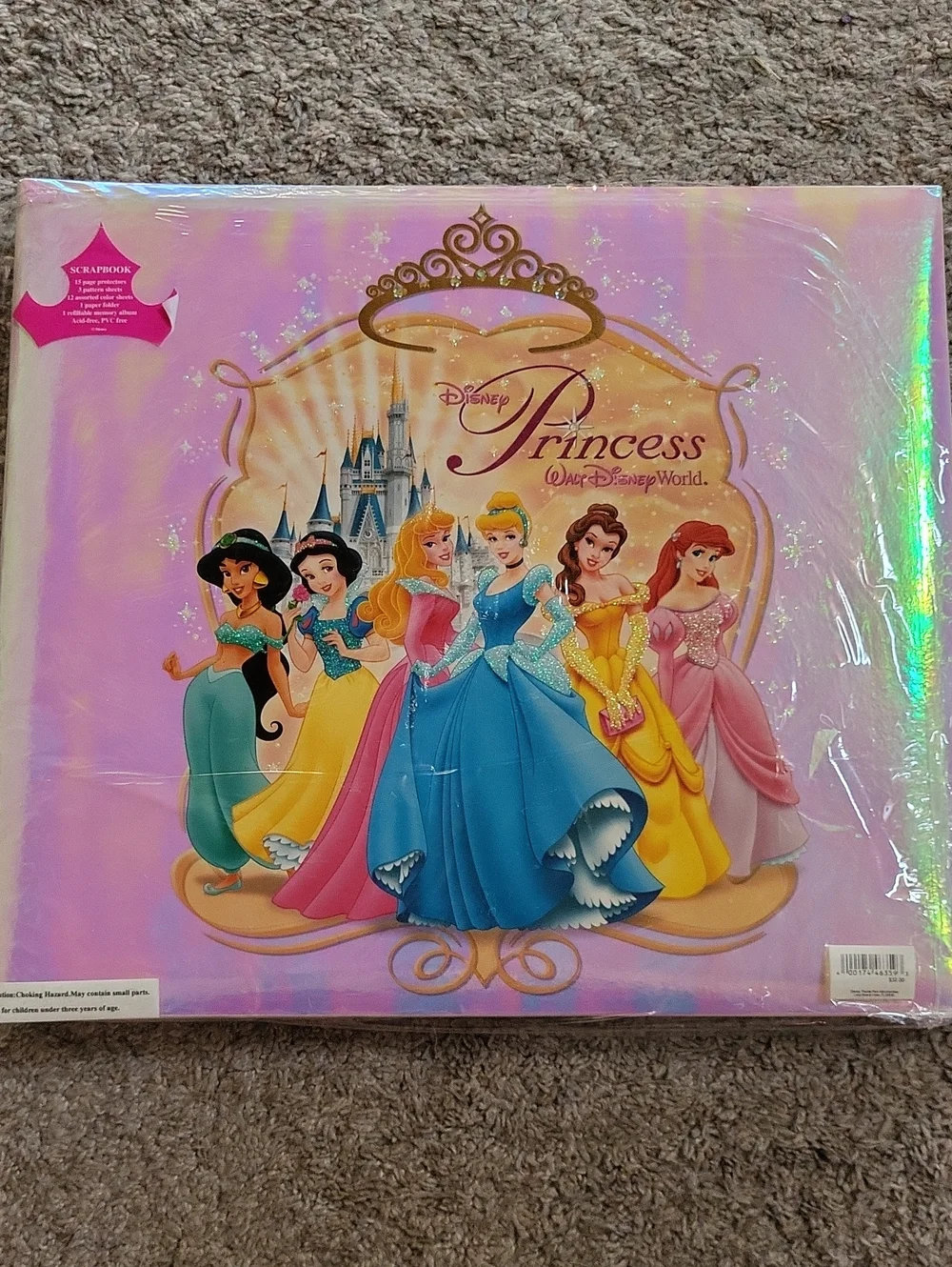 Disney Princess Hardcover Scrapbook Album — Iridescent Pink
